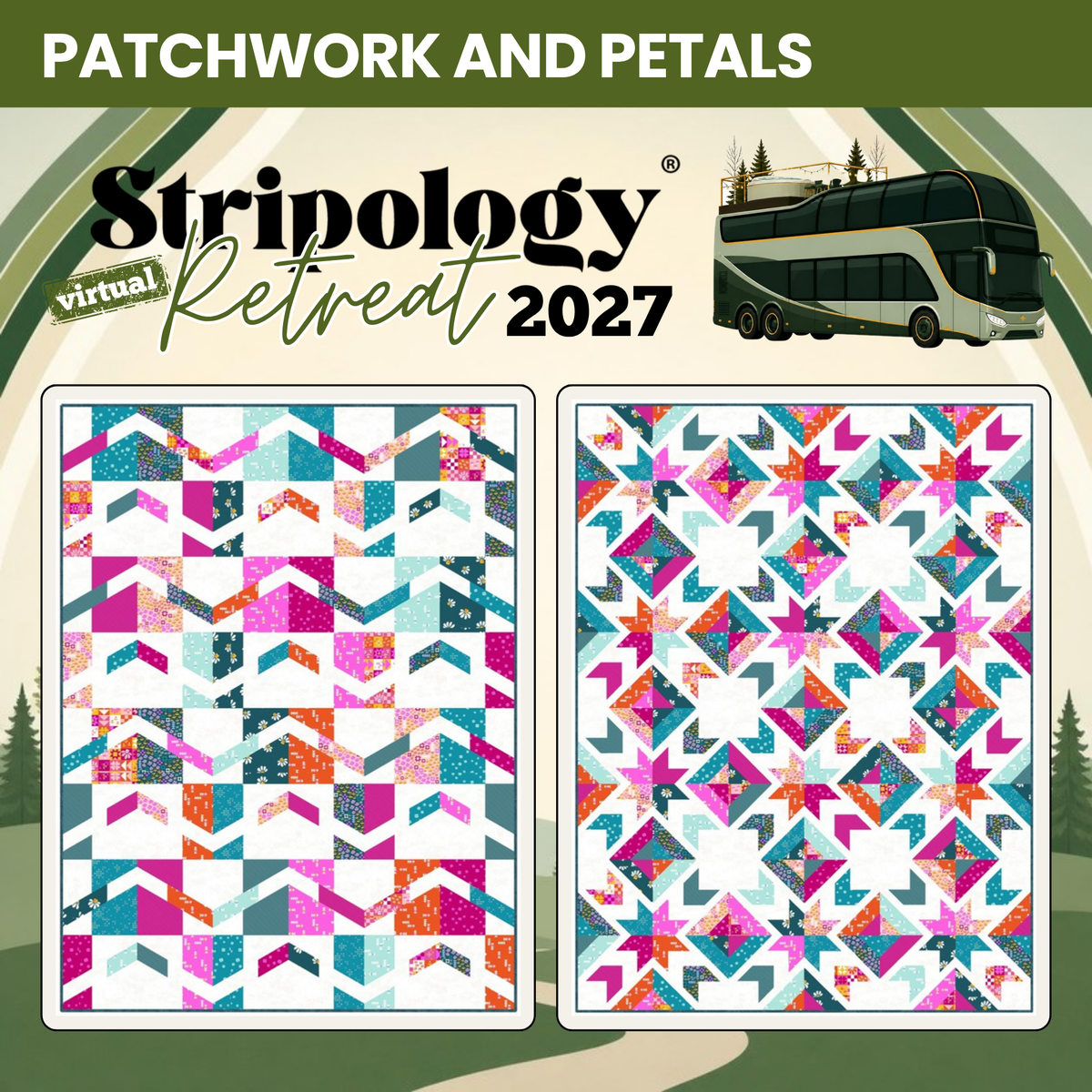 Britt and Audrey quilts in Patchwork and Petals