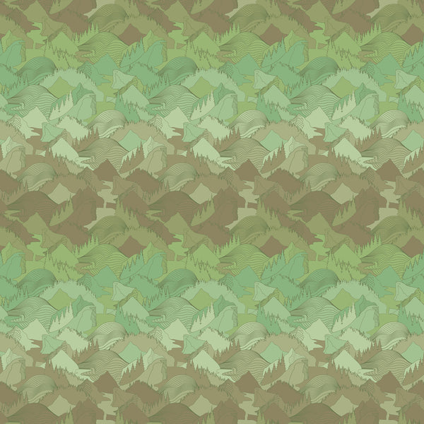 Nordic Solstice Terrain Tundra Moss Ombre - 108" Wide Backing Fabric - 10639-G - 3 YARD CUT - Andover Fabrics, quilting