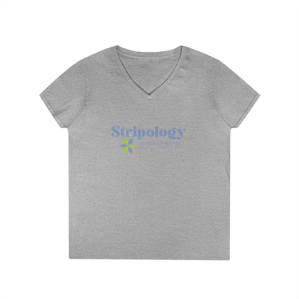 Stripology Certified Instructor Ladies' V-Neck T-Shirt V-neck Printify S Sport Grey