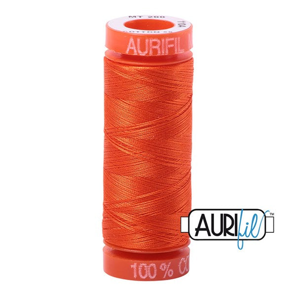 50wt Aurifil Neon Orange 100% Cotton Mako Thread #BMK50SP200-1104 Thread Aurifil   