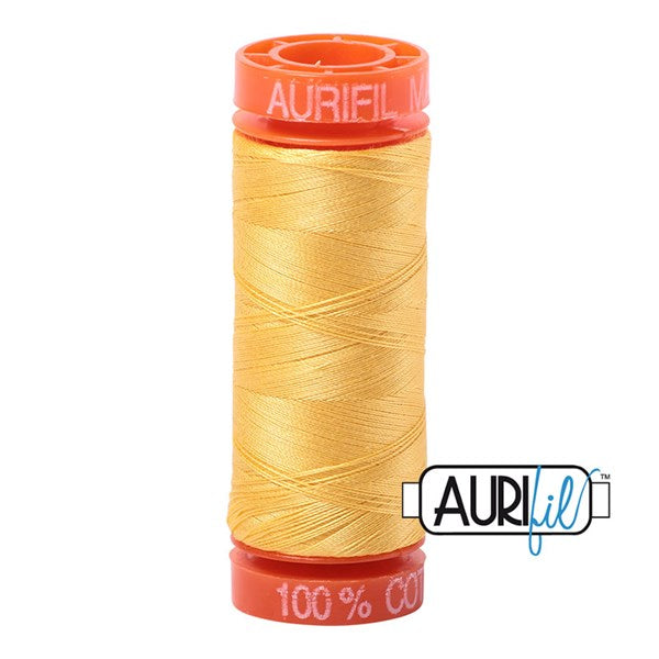 50wt Aurifil Pale Yellow 100% Cotton Mako Thread #BMK50SP200-1135 Thread Aurifil   