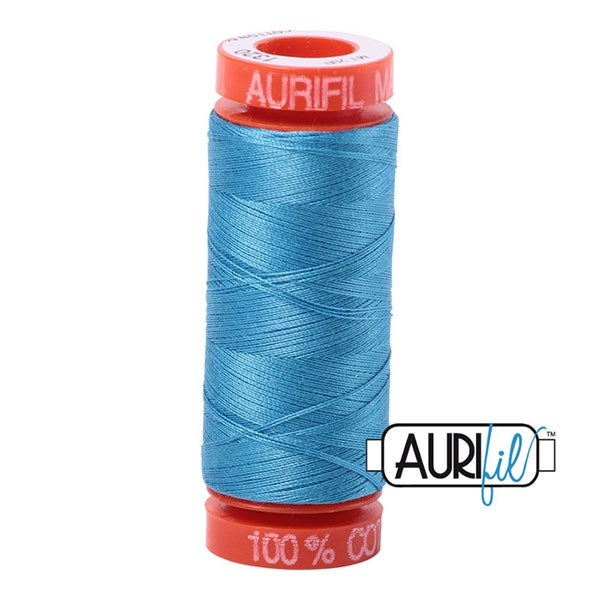 50wt Aurifil Bright Teal 100% Cotton Mako Thread #BMK50SP200-1320 Thread Aurifil   