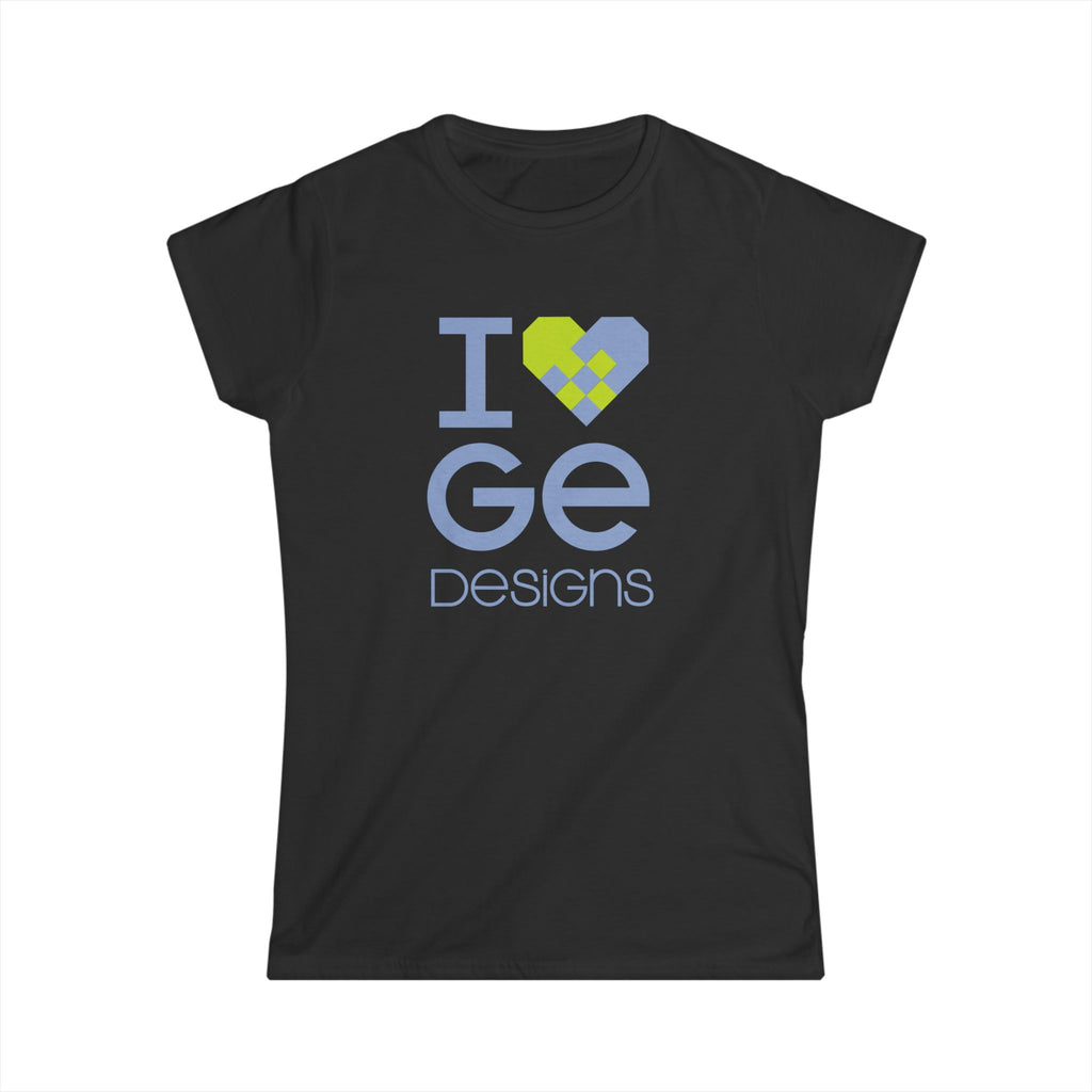 I ❤️ GE Designs Women's Tee T-Shirt Printify Black S