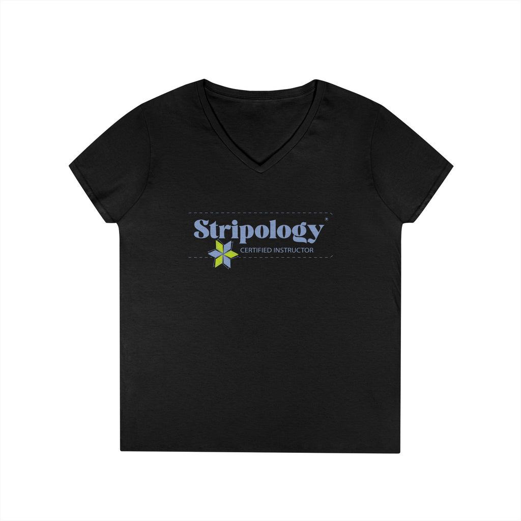 Stripology Certified Instructor Ladies' V-Neck T-Shirt V-neck Printify S Black