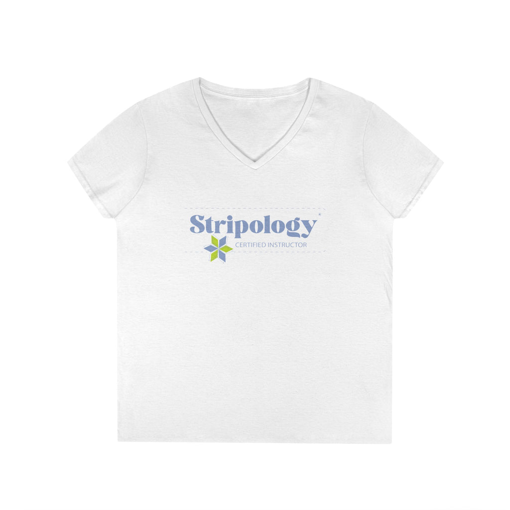 Stripology Certified Instructor Ladies' V-Neck T-Shirt V-neck Printify S White