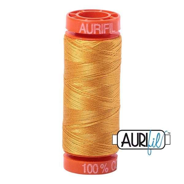 50wt Aurifil Orange Mustard 100% Cotton Mako Thread #BMK50SP200-2140 Thread Aurifil   