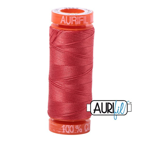 50wt Aurifil Dark Red Orange 100% Cotton Mako Thread #BMK50SP200-2255 Thread Aurifil   