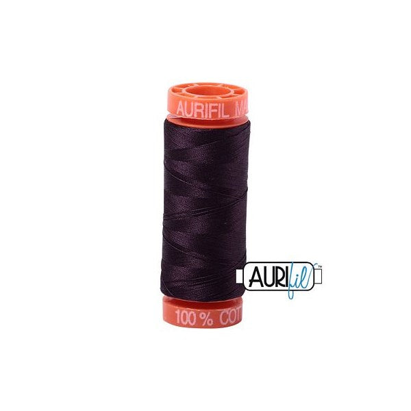 50wt Aurifil Aubergine 100% Cotton Mako Thread #BMK50SP200-2570 Thread Aurifil   