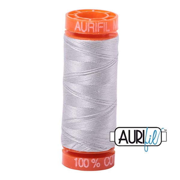 50wt Aurifil Aluminum 100% Cotton Mako Thread #BMK50SP200-2615 Thread Aurifil   