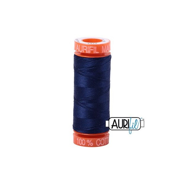 50wt Aurifil Dark Navy 100% Cotton Mako Thread #BMK50SP200-2784 Thread Aurifil   