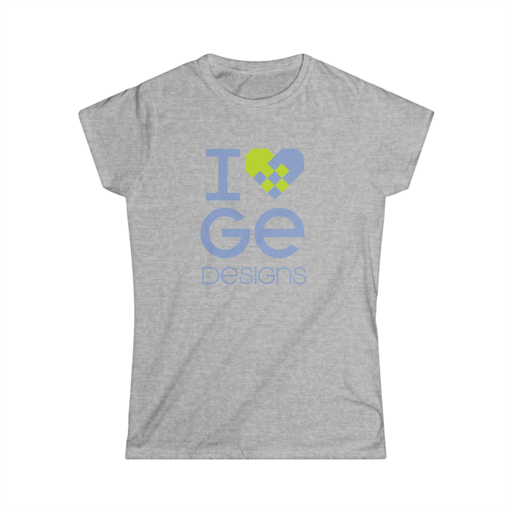 I ❤️ GE Designs Women's Tee T-Shirt Printify Sport Grey S