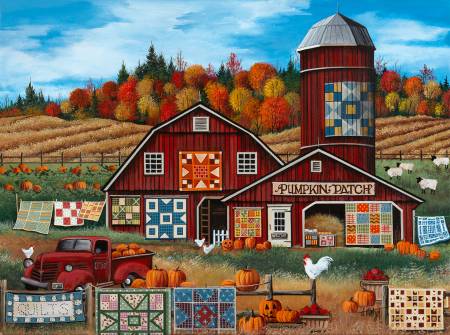 Pumpkin Patch Barn Quilts 1000pc Puzzle # 32744  Checker   