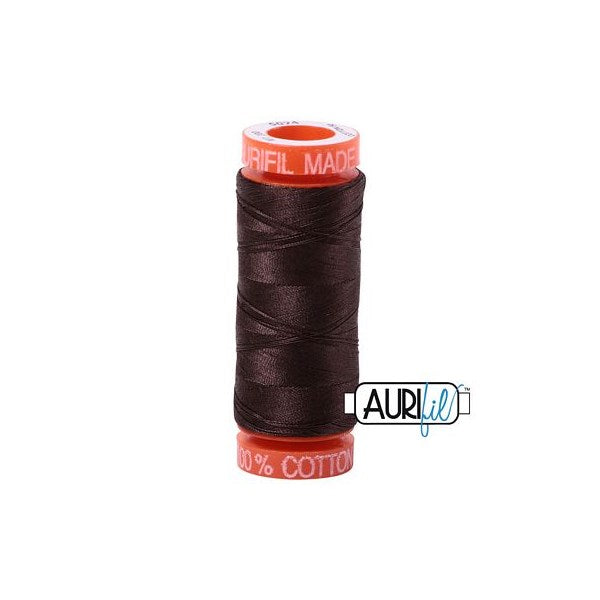 50wt Aurifil Dark Brown 100% Cotton Mako Thread #BMK50SP200-5024 Thread Aurifil   