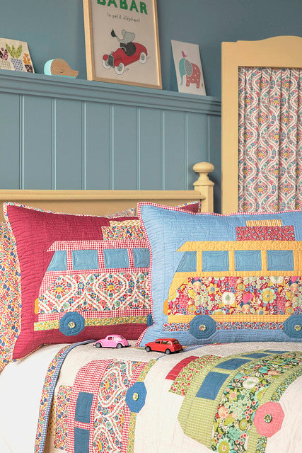 Tilda Wallflower Campervan White Stripologized Kit - 58 1/2" x 73 3/4"- PRE-ORDER Fabrics Tilda