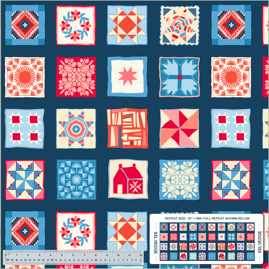 Cross Country Blocks 54507D-1 Fabrics Windham Fabrics