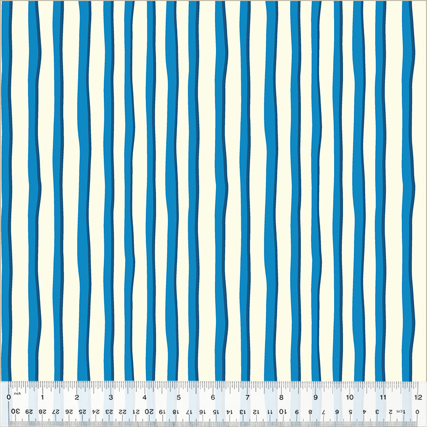 Cross Country Blue Stripes 54510D-8 Fabrics Windham Fabrics