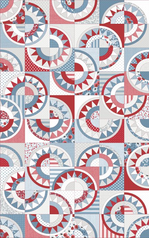 Old Glory Patchwork Multi 5208-11 - 3 YARD Fabrics Moda Fabrics   