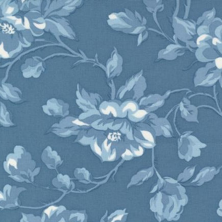 Shoreline Blue Floral 108013 23 - 108" Wide 1 YARD Fabrics Moda Fabrics   