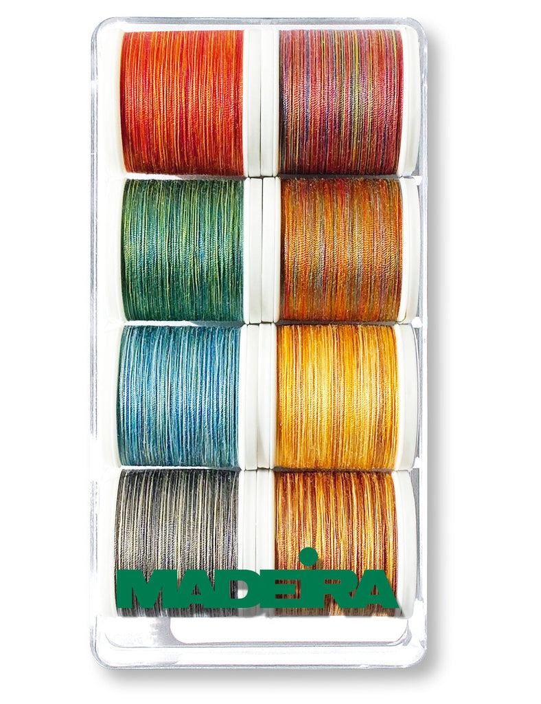 Aerofil 120 - Assortment Box, 440-yard (400m) spools, 8 Variegated Colors Thread Assortment Boxes Madeira Quilting Thread