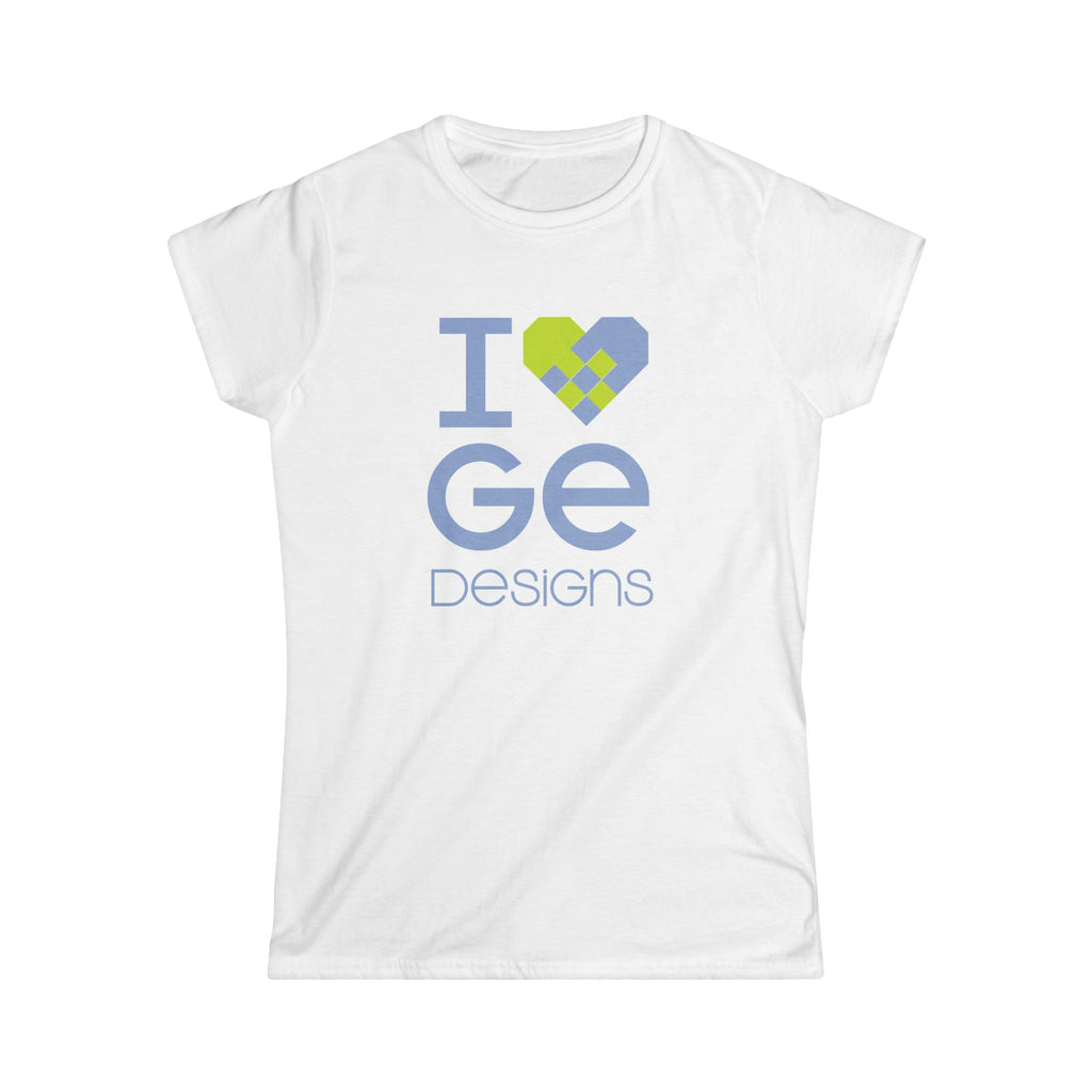 I ❤️ GE Designs Women's Tee T-Shirt Printify White S