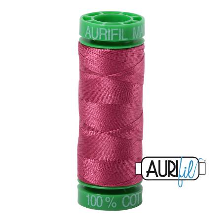 40wt Aurifil Medium Carmine Red 100% Cotton Mako Embroidery Thread # A20040102455 Thread Aurifil   