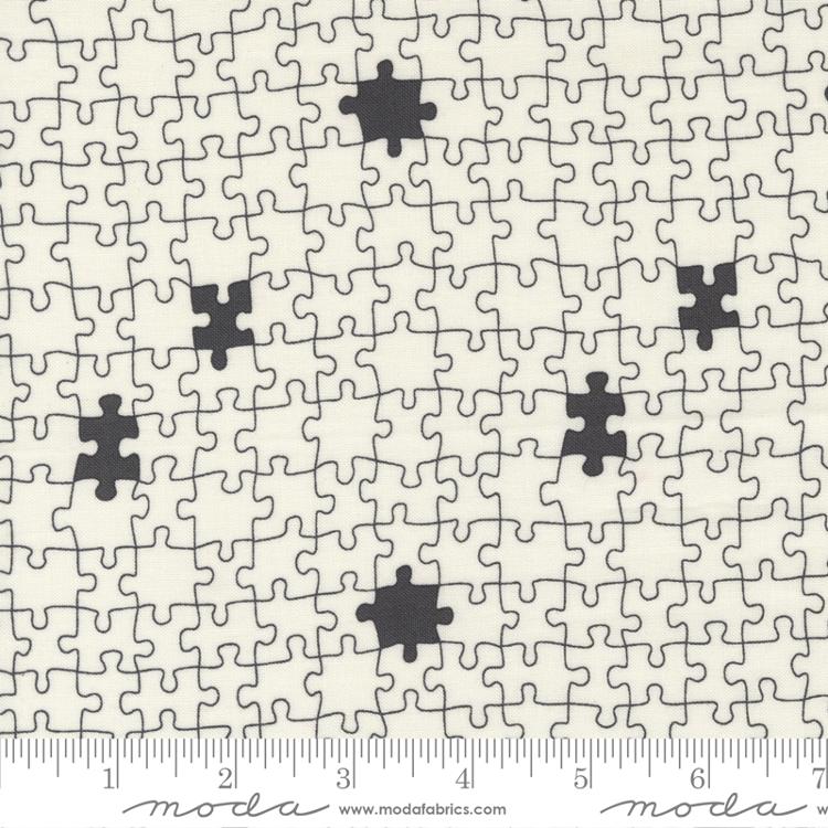ABC XYZ Puzzle Cream Black T-25-74 Fabrics Moda Fabrics