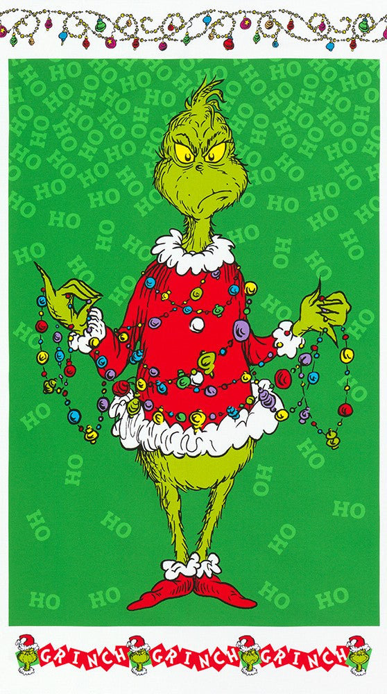 How the Grinch Stole Christmas Panel 20994-223 Fabrics Robert kaufman   