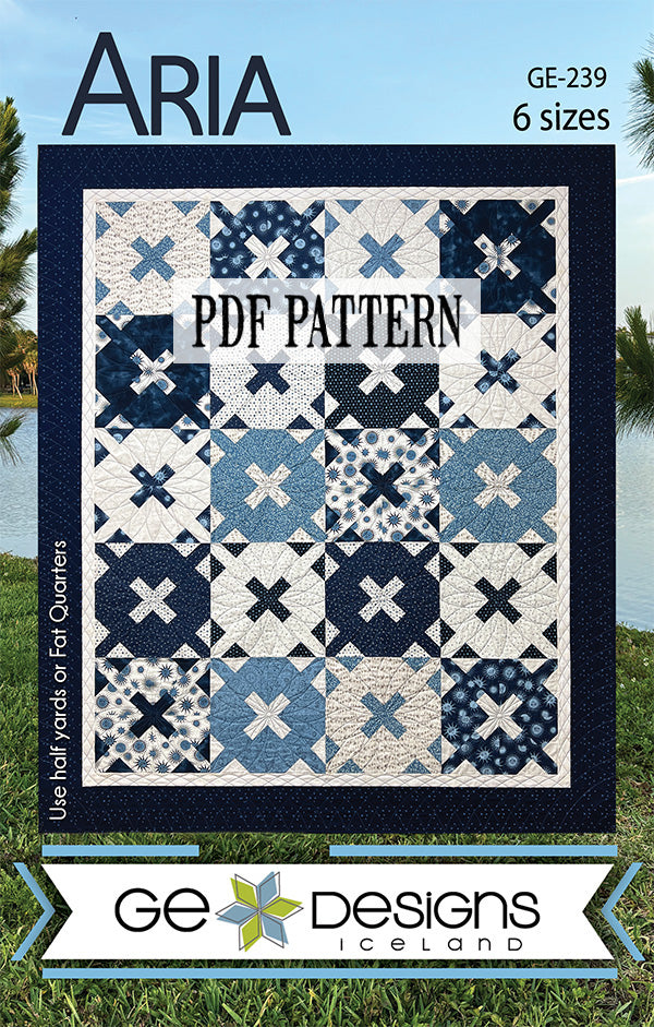 Aria - 1/2 yard or Fat Quarter PDF Pattern 239 Pattern GE Designs   