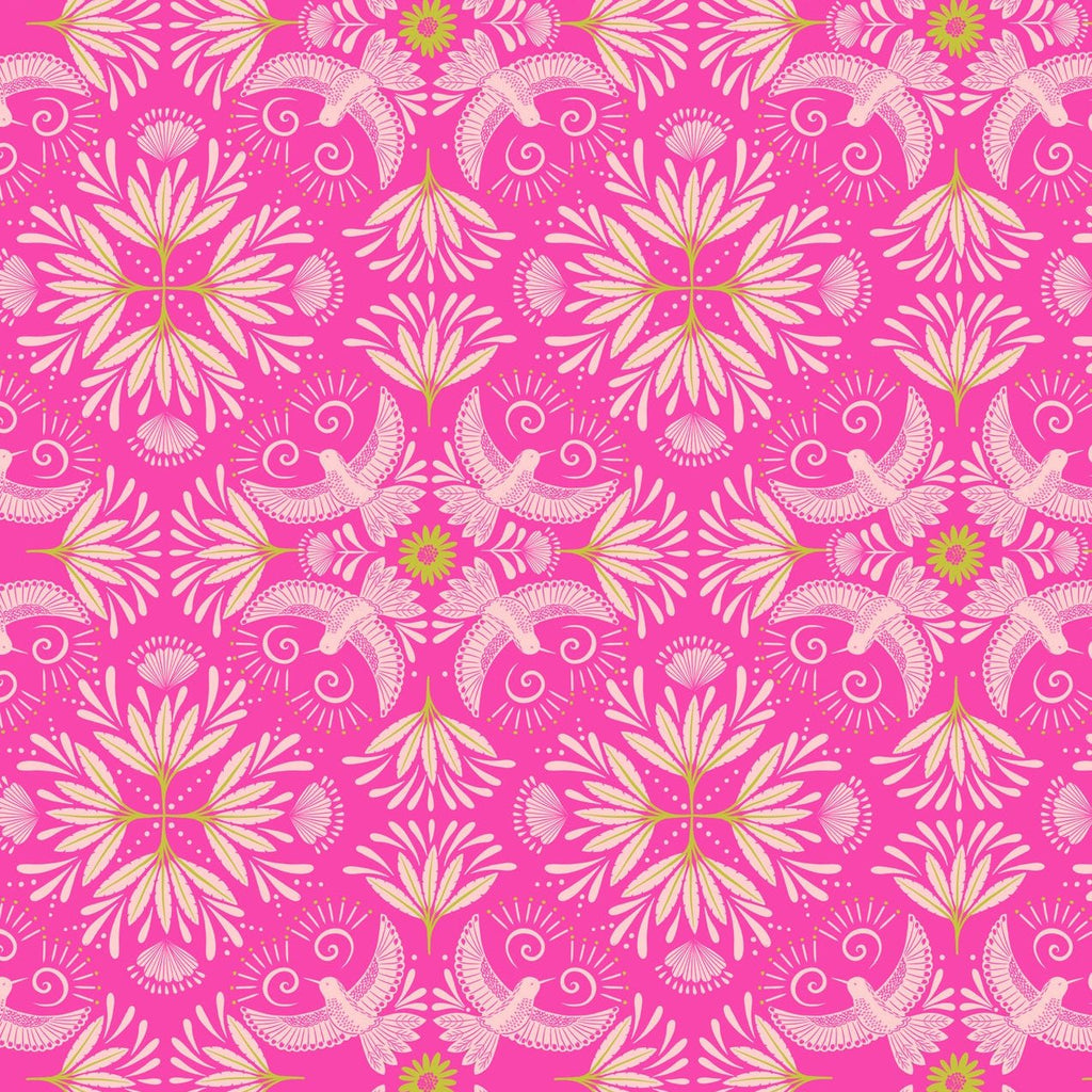 Bahia Pink Hummingbird A811.1 Fabrics Lewis & Irene