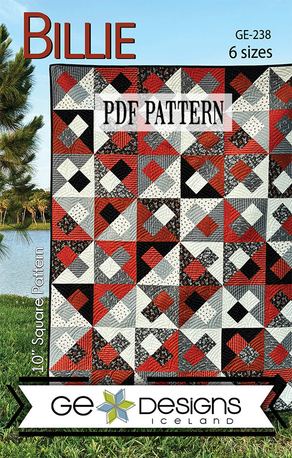 Billie - 10" Square PDF Pattern 238 Pattern GE Designs   