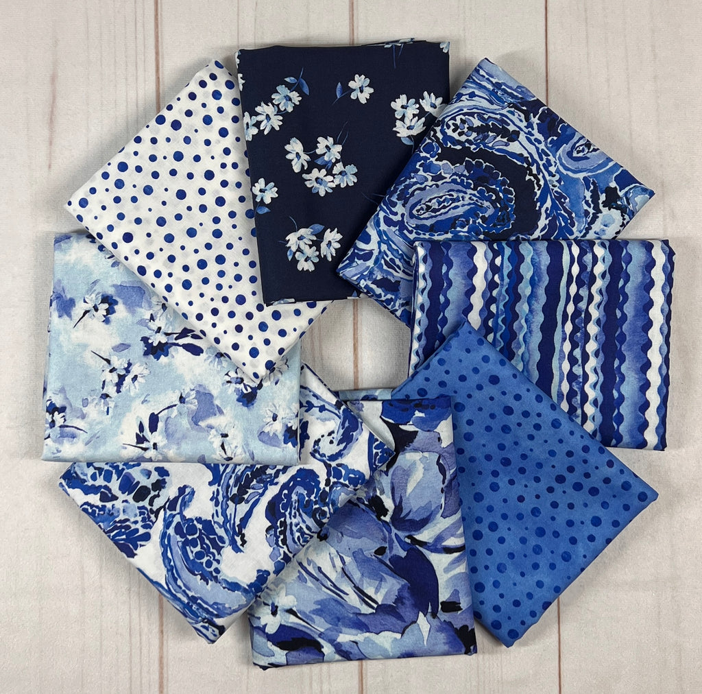 Blossoms of Blue Stash Builder Bundle Fabrics QT Fabrics   