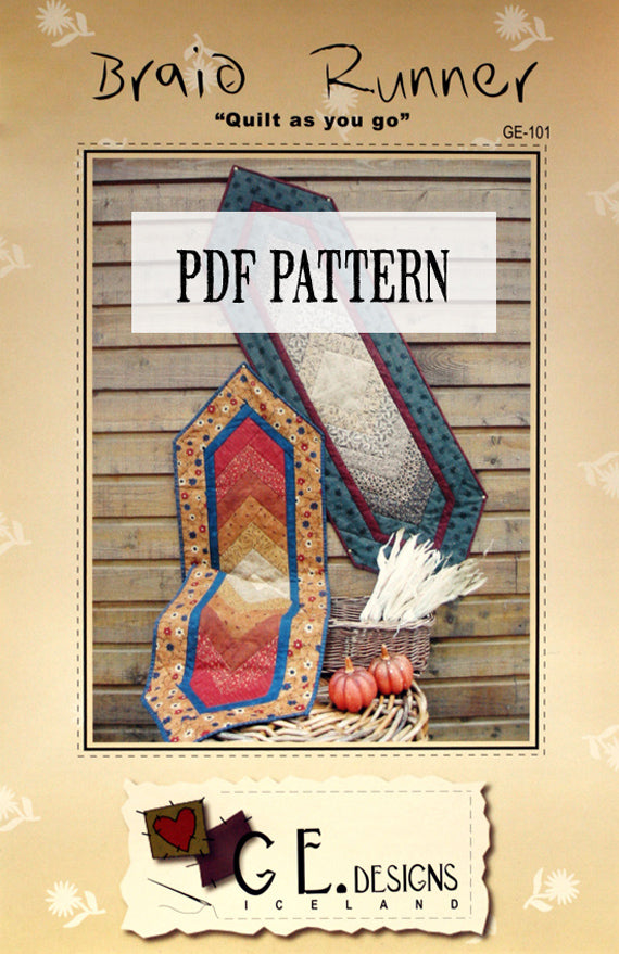 Braid Runner PDF Pattern Quilt As You Go 101 Pattern GE Designs   