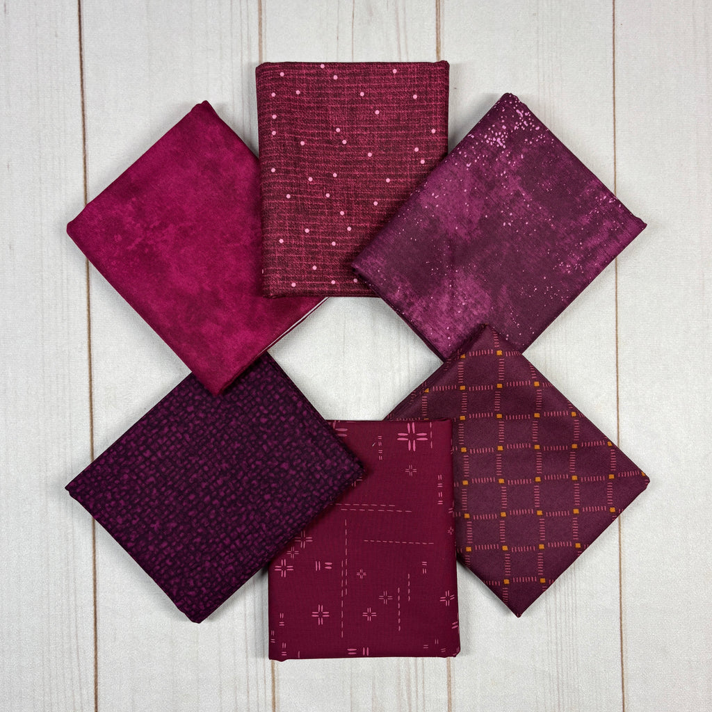 Mystery Bundle - Basic Burgundy Fabrics GE Designs