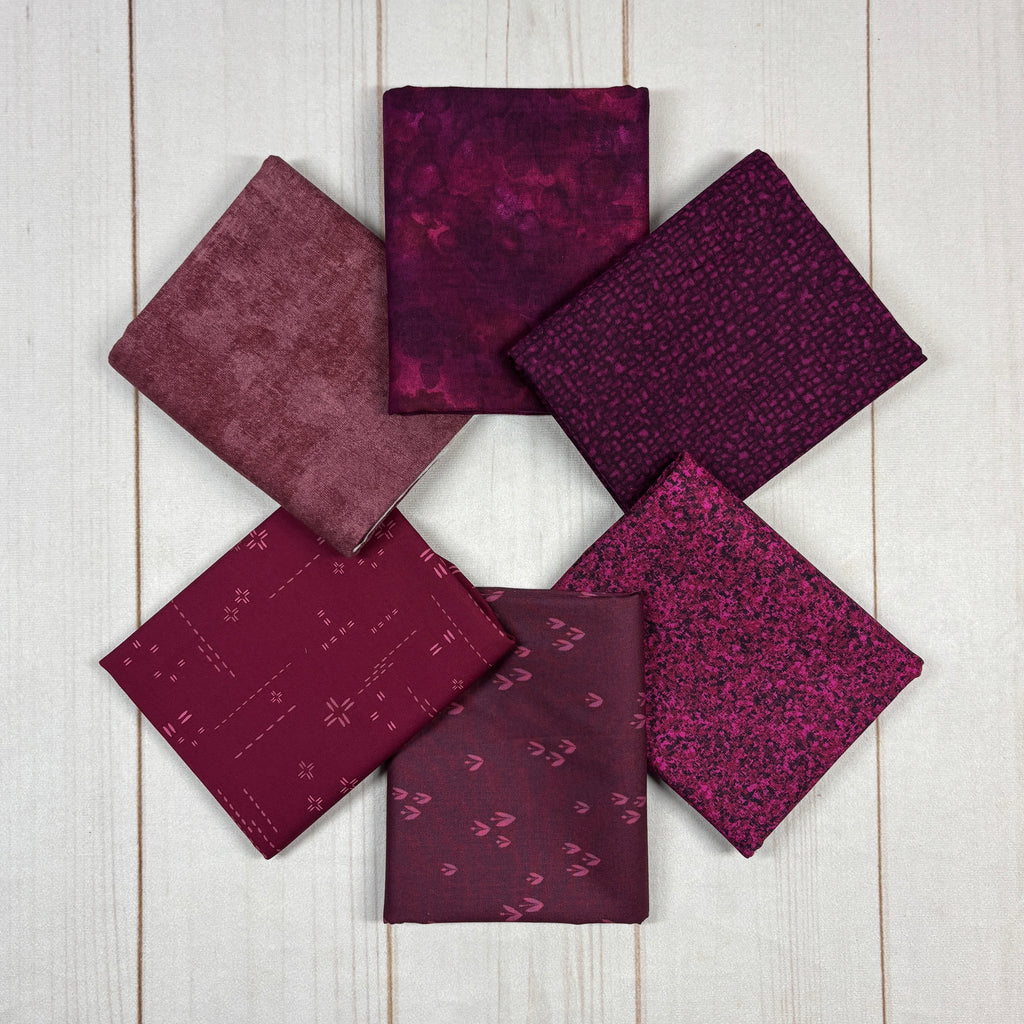 Mystery Bundle - Basic Burgundy Fabrics GE Designs