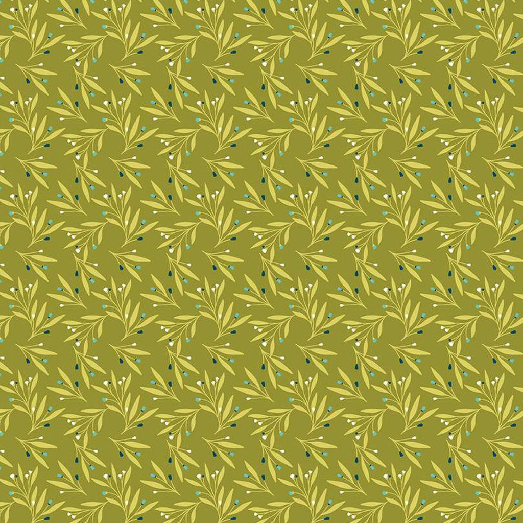 Feed My Soul Leaves Olive C14554 Fabrics Riley Blake   