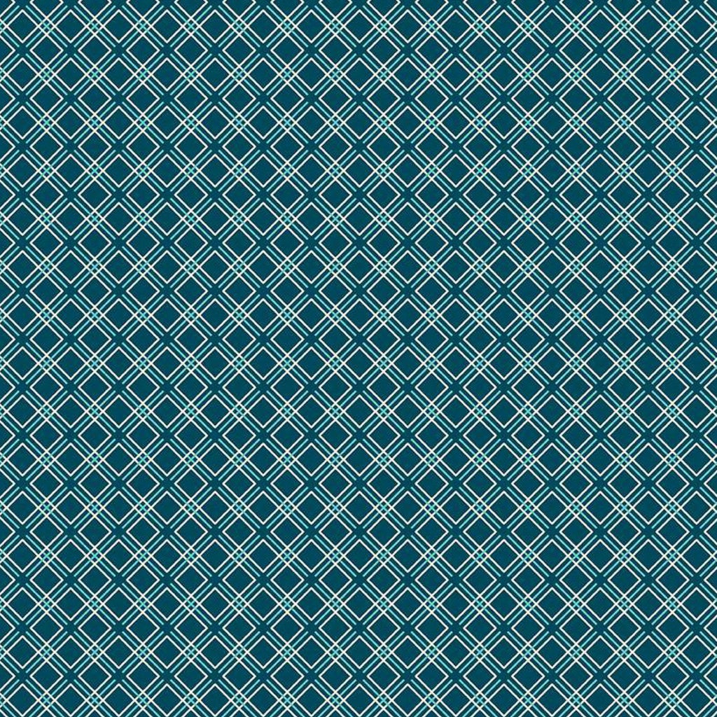 Feed My Soul Geo Plaid Navy C14557 Fabrics Riley Blake   