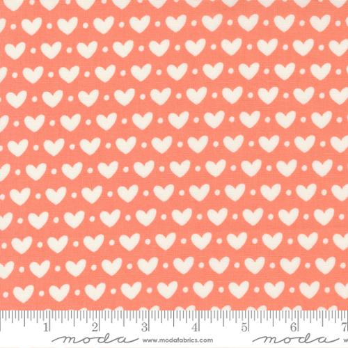 Sincerely Yours Candy Hearts Coral 37610-15 W67 Fabrics Moda Fabrics