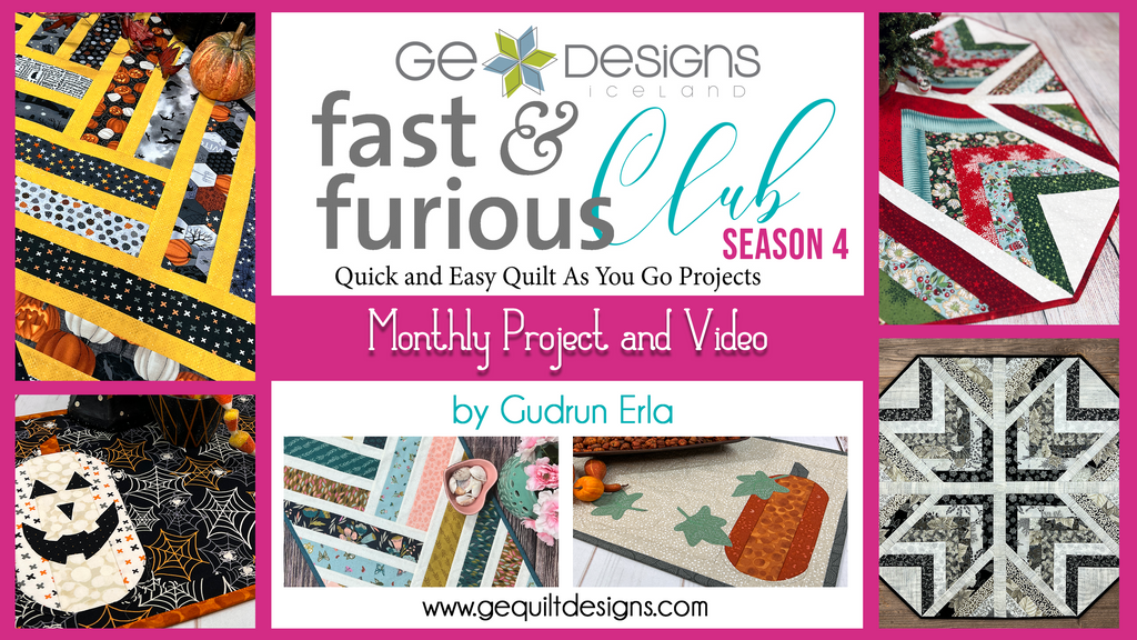 Fast & Furious Club Season 4 - Complete Access, 9 Quilt-As-You-Go patterns & video classes Pattern GE Designs   