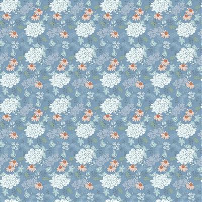 Firefly Mini Floral Denim Y3605-88 Fabrics Clothworks