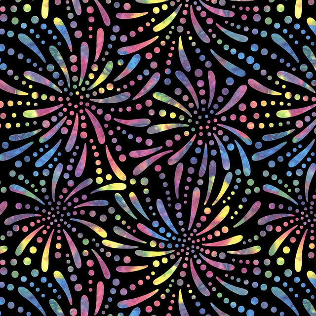 Wilmington Prints Fireworks Black Multi 108" Wide Backing Fabric - 1054-954 - 1 YARD Fabrics Wilmington