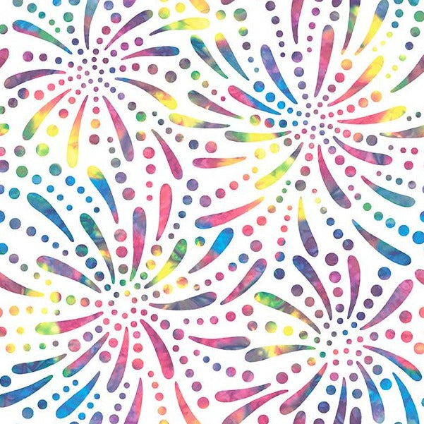 Wilmington Prints Fireworks White Multi 108" Wide Backing Fabric - 1054-154 - 3 YARD Fabrics Wilmington