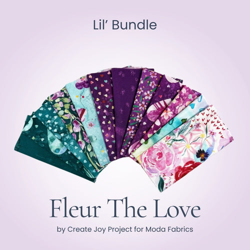 Fleur The Love Lil' Bundle, multicolor quilting fabric by Moda Fabrics