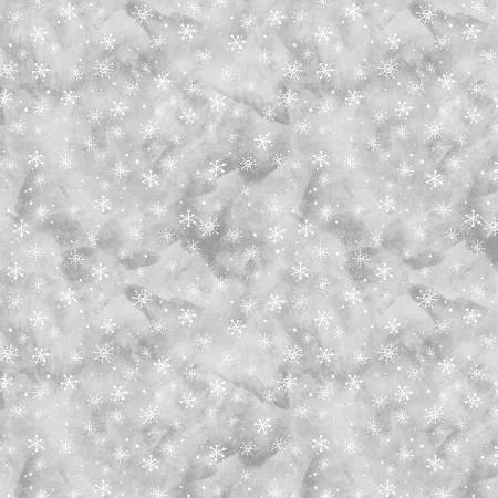 Frosty Frolic Snowflakes Gray 39861-911 Fabrics Wilmington   