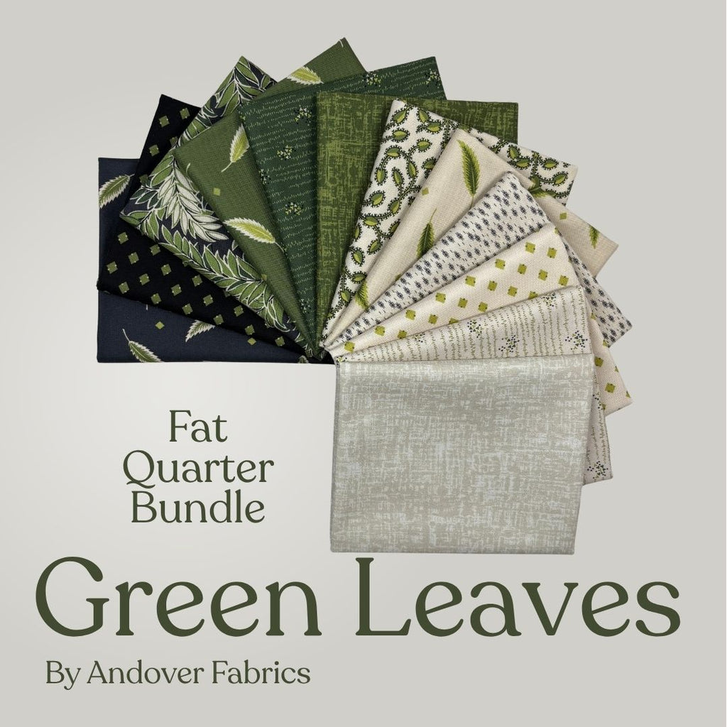 Green Leaves Fat Quarter Bundle Fabrics Andover