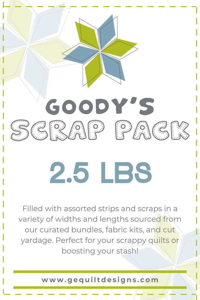 Goody's Scrap Pack - 2.5 lbs of Assorted Quilting Strips & Scraps Fabrics GE Designs