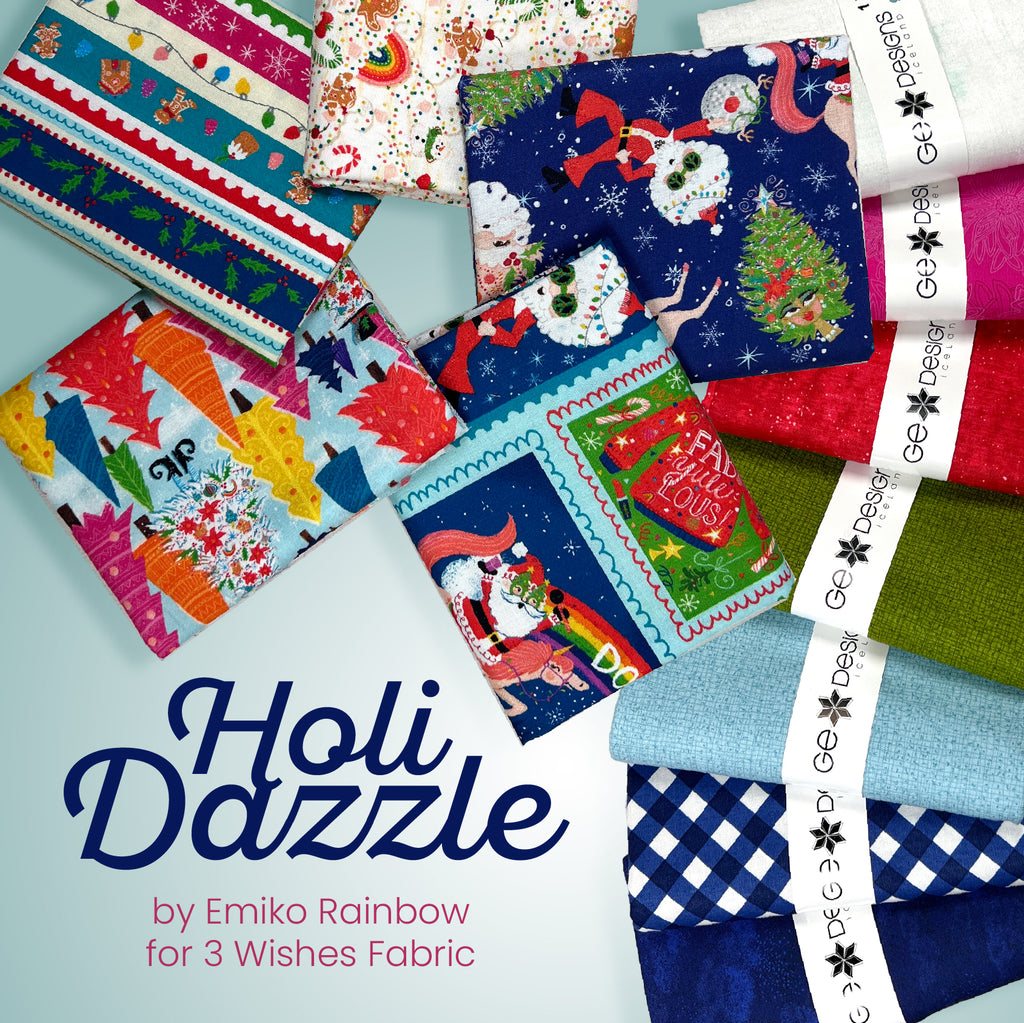 HoliDazzle Half Yard Bundle Fabrics 3 Wishes