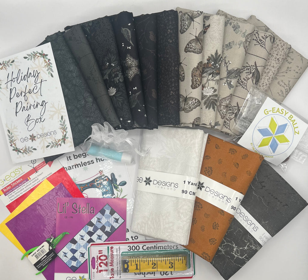 Monochromatic Perfect Pairing Gift Box Fabrics GE Designs   