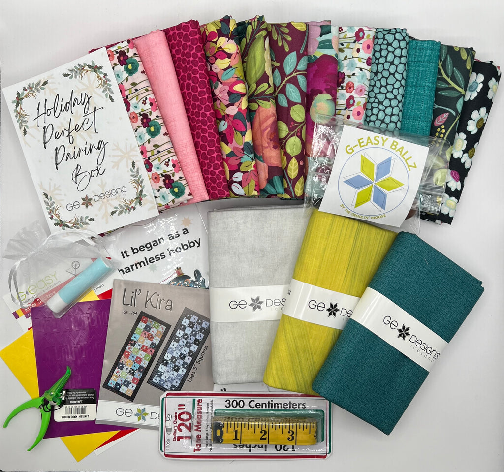 Bold Blooms Perfect Pairing Gift Box Fabrics GE Designs   