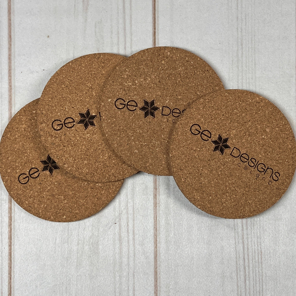 4 GE Designs Cork Coasters GE Designs