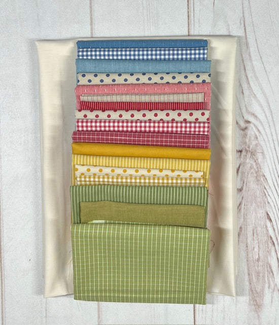 Tilda Wallflower Campervan White Stripologized Kit - 58 1/2" x 73 3/4"- PRE-ORDER Fabrics Tilda